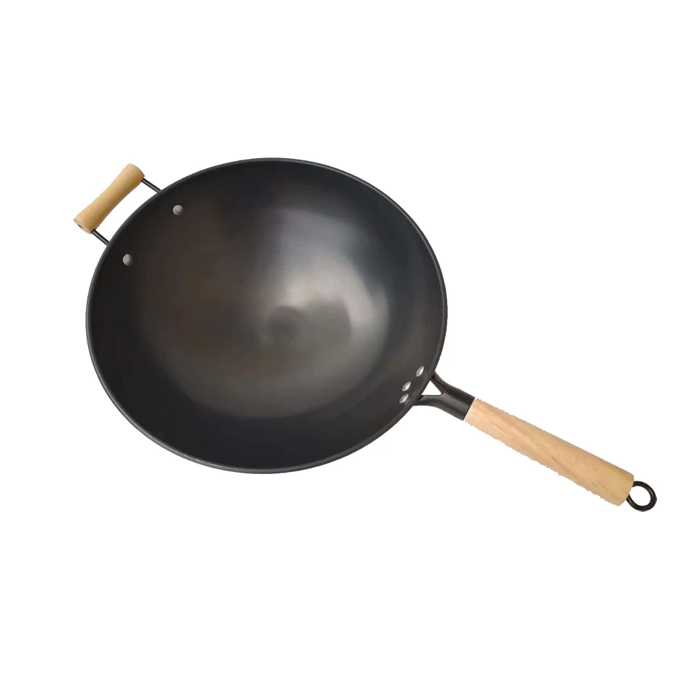 14 inches Other Hand Griddle Cookware Iron Pan carbon steel wok flat bottom