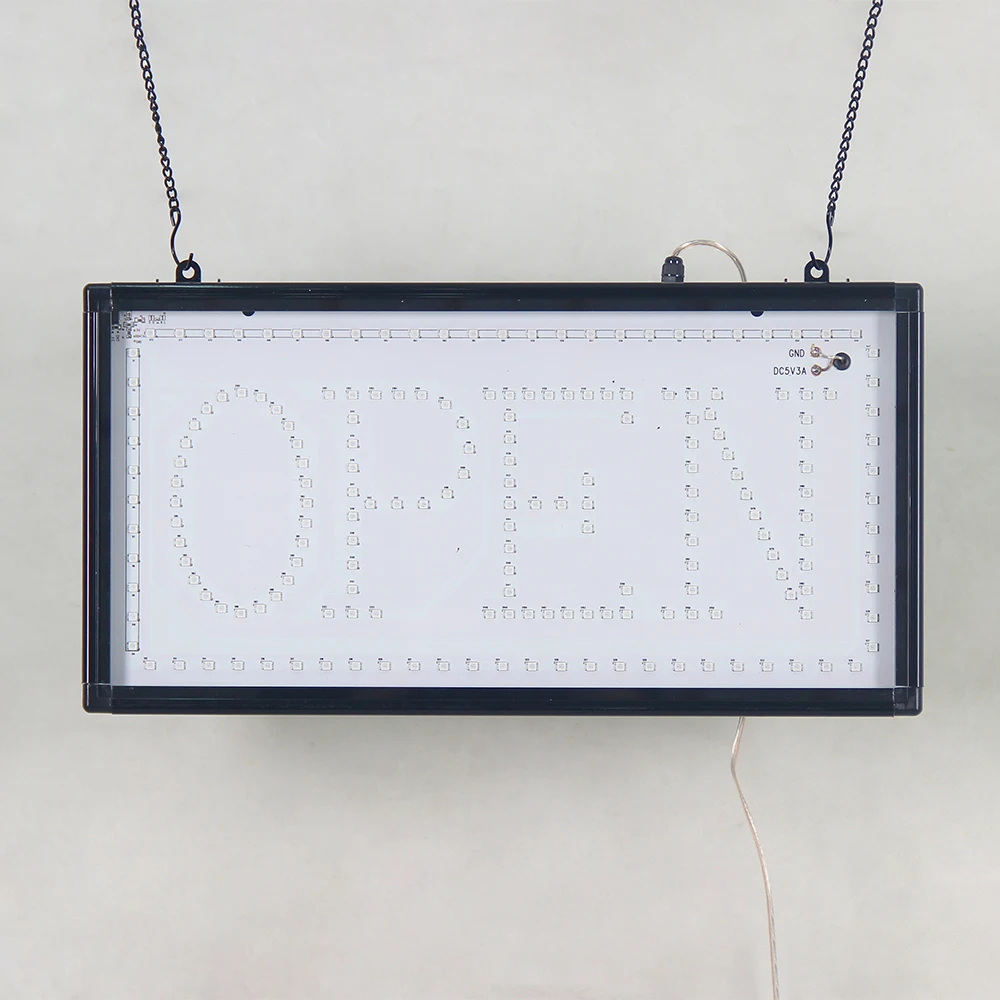 Control Full Color LED billboard OPEN Commercial Sign Led SMD Highlighted Advertising Light Box Aluminium Alloy Sign