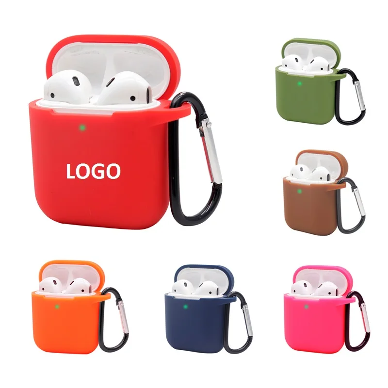 2020 New 24 colors can be customized LOGO shockproof silicone case for AirPods 1&2