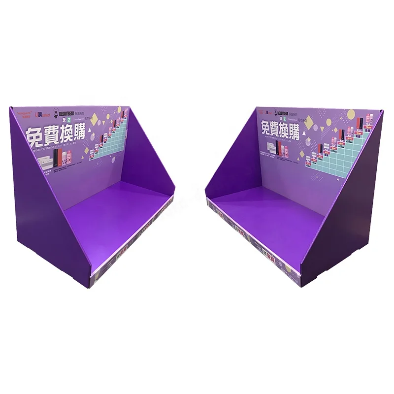 Custom Printing CDU Cardboard Counter Display Foldable Corrugated Cardboard Retail Counter Display