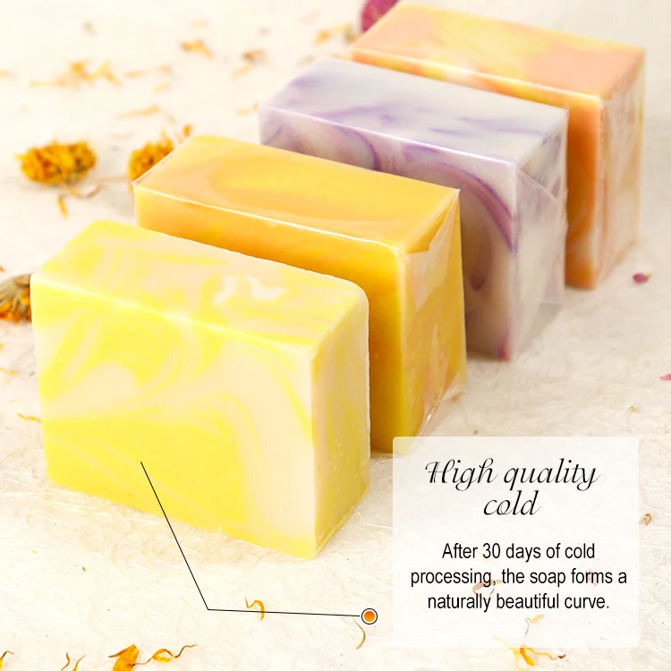 Lemon Turmeric Kojic Acid Brightening Dark Spot Remover Soap Shea Butter Handmade Solid Face Soap New arrival