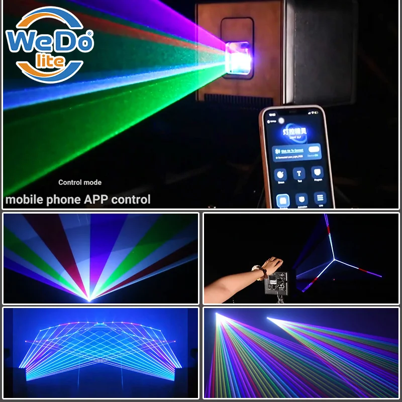 Laser Cube Projector 3W  Rgb Animation Laser Light Show Projector Pro Wireless APP 3D Rgb Animated Laser Porjector