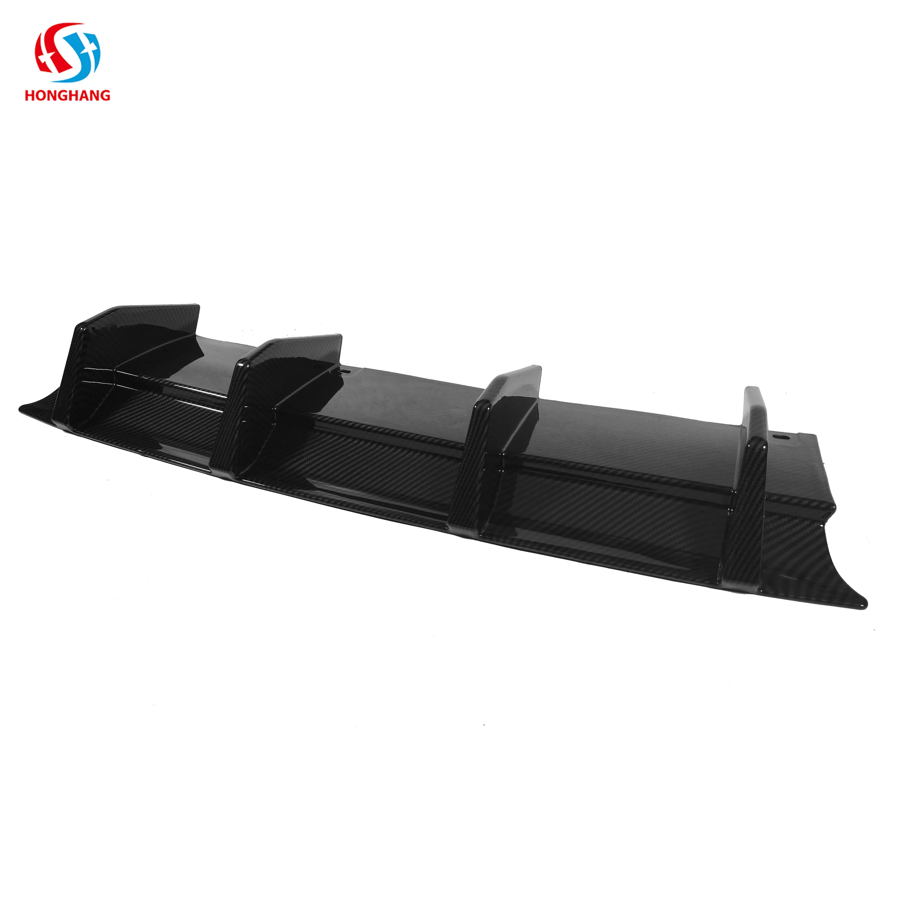 Chaoshenghang Custom Cheap Glossy Black Carbon Fiber Colour Rear Bumper Diffuser Lip For Dodge Challenger accessories 2015-2020