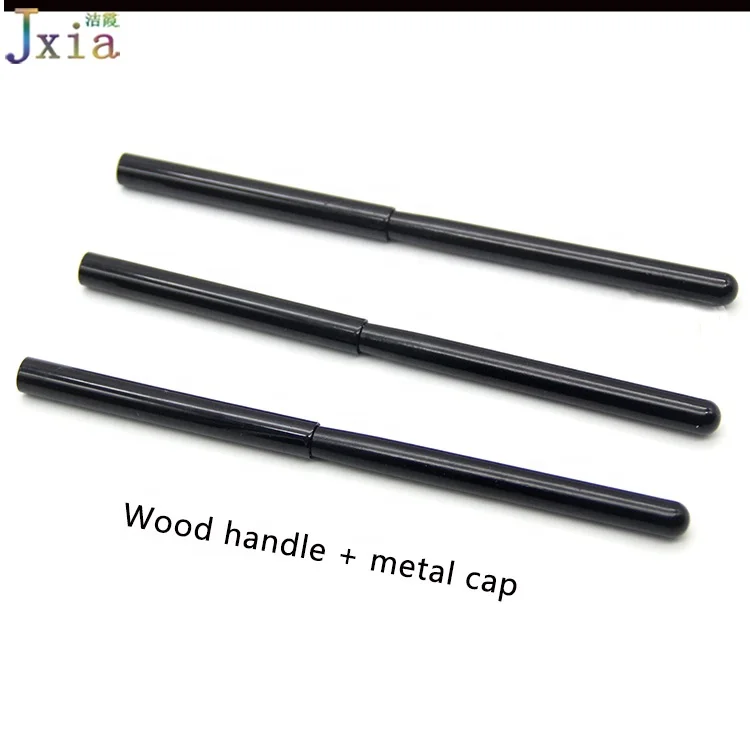 Кисти для маникюра Jiexia из нейлона с черной деревянной ручкой и металлическим колпачком