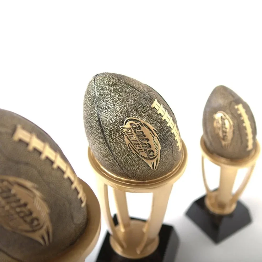 Custom Resin Football League Trophy FFL - Free engraved Best Party memorabilia gift, National Fantasy Football champion