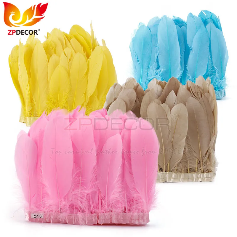 
ZPDECOR Factory Stock 30 Colors Goose Nagoire and Satinettes Feather Trim for Brazilian carnival Decorations  (62364089099)