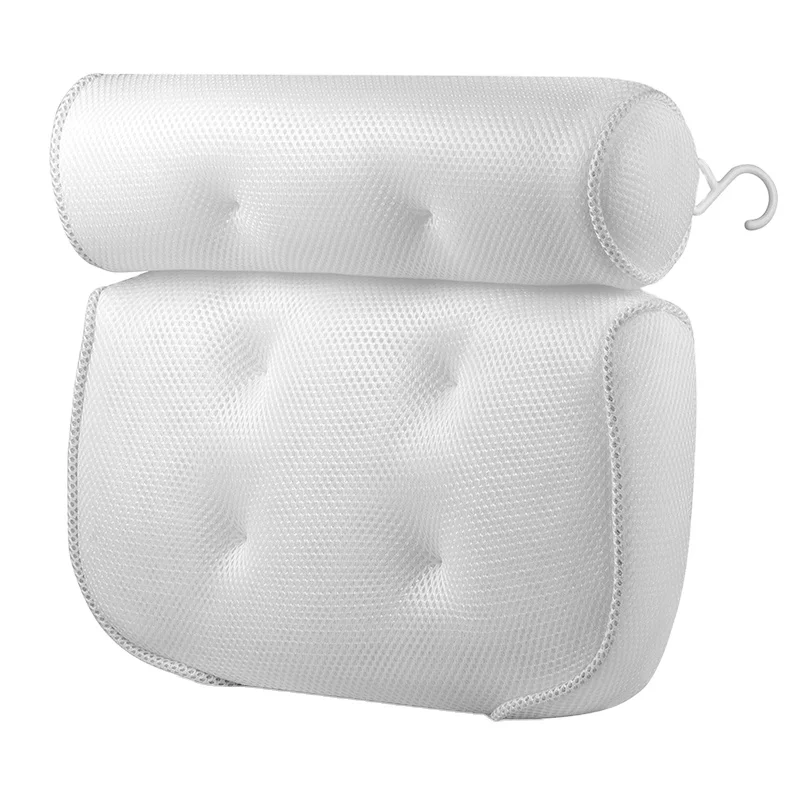 Hot Sell Air Mesh Washable And Soft Spa Bath Pillow With custom logo