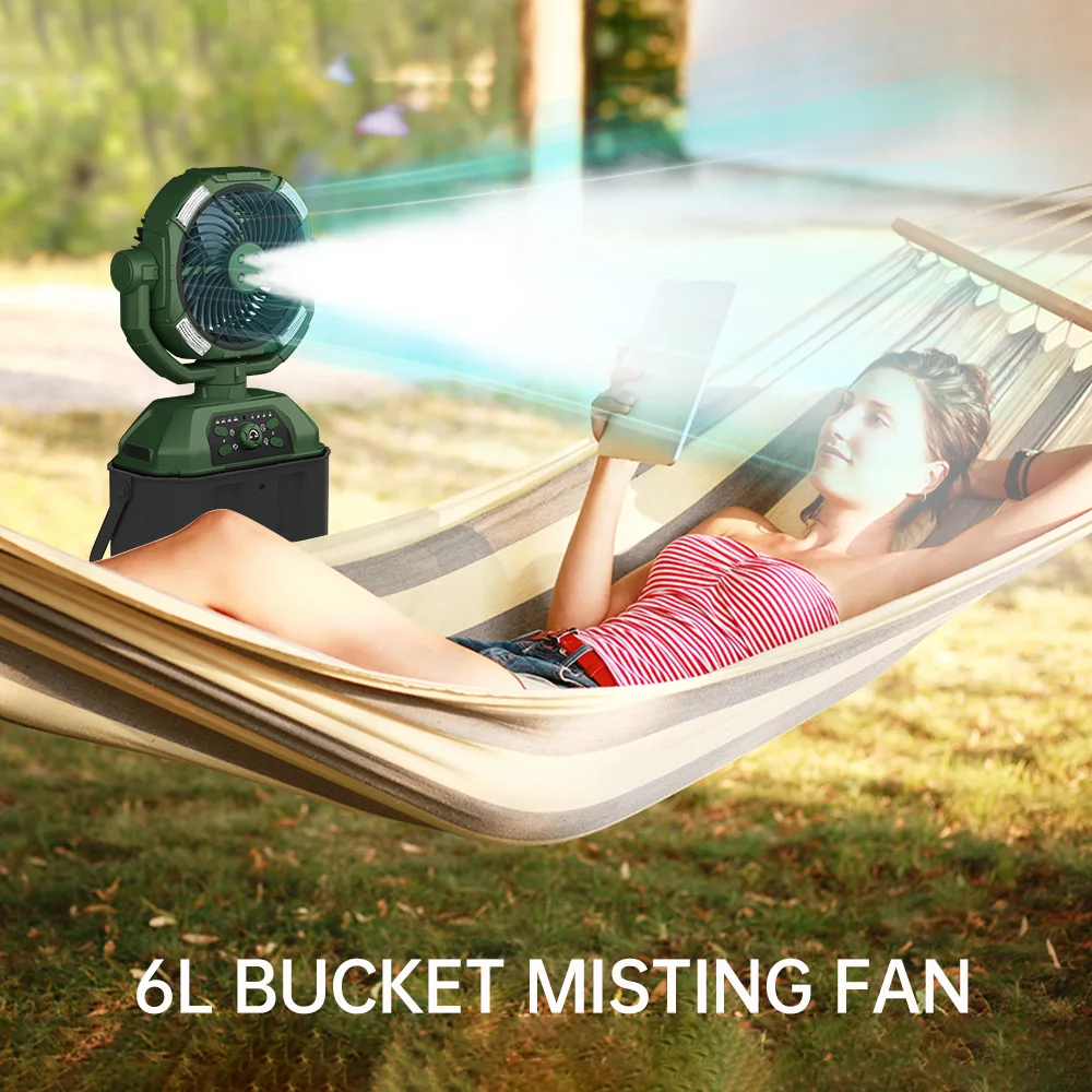 Personal Humidifier Air Conditioner Fan Air Cooler table outdoor rechargeable portable fan with remote with 6L water tank
