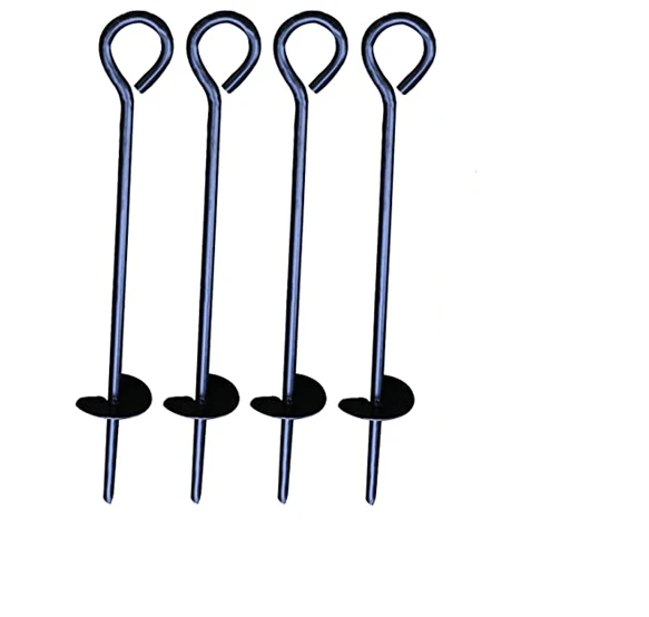 Заводской Заказной черный окрашенный якорь типа земляного шнека для мобильного дома