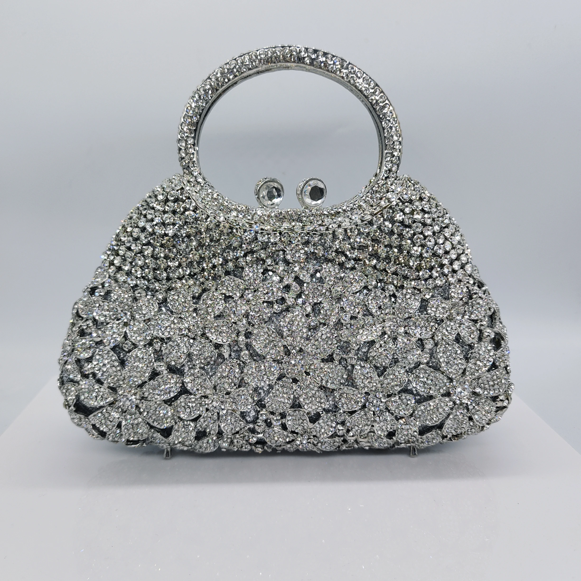 Factory Supply In Stock Different Style Rhinestone Clutch Birthday Party Purse Crystal Handbag Crossbody Women Evening Bag