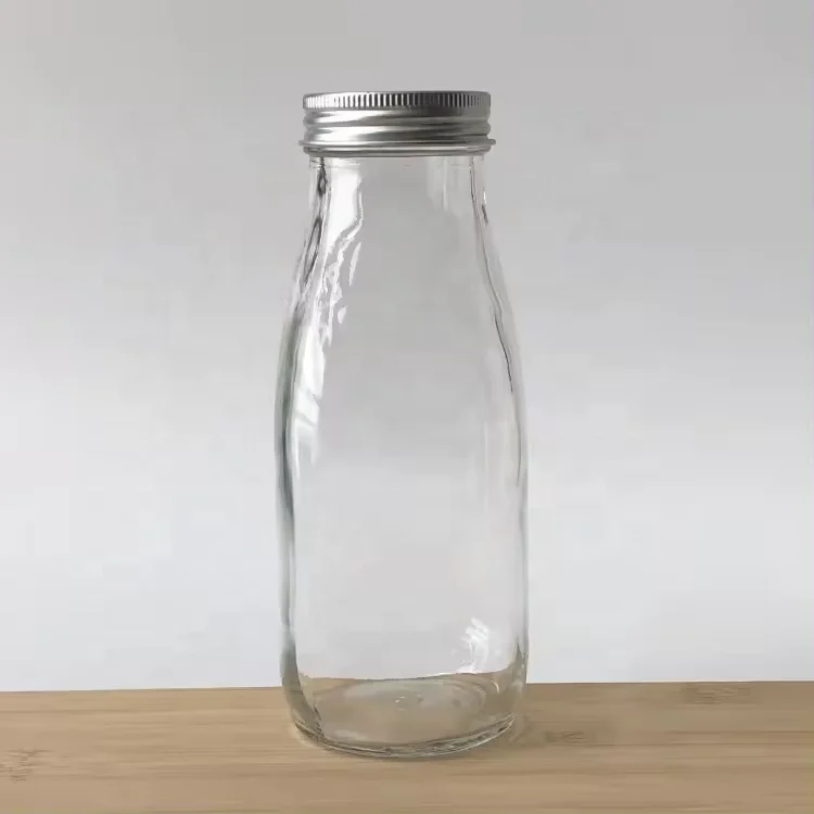 250 500 ml French Square Cold Brew Coffee Beverage Drinking Boba Juice Glass Smoothie Bottle For Milk Tea