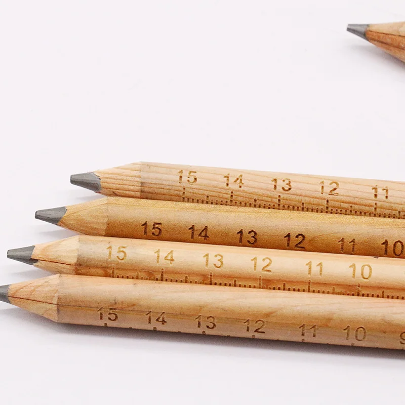 Laser Engraving Cedar Pencils High Quality Jumbo HB Pencils Print Ruler