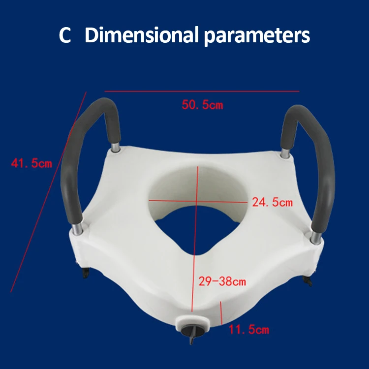Raised Toilet Seat with Lid 300 Lbs Heavy Duty Elevated Toilet Seat with Tightening Clamps Raised Toilet Seats