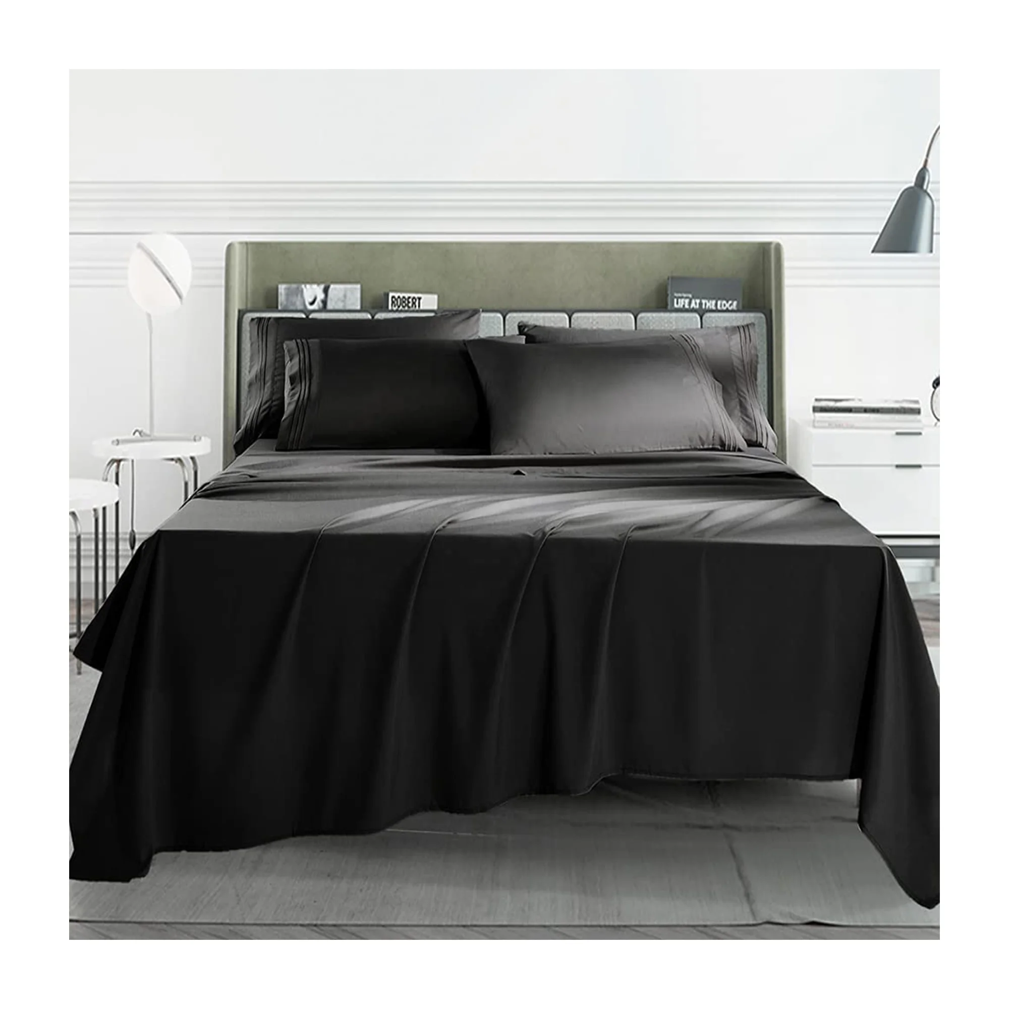 Однотонная саржа, текстильная ткань из 100 полиэстера, высококачественная ткань из микрофибры и полиэстера для простыни