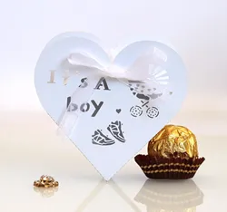 Its A Boy Girl Hollow Boxes Sweet Candy Packaging Box For Baby Baptism Shower Birthday Party Decor Supplies
