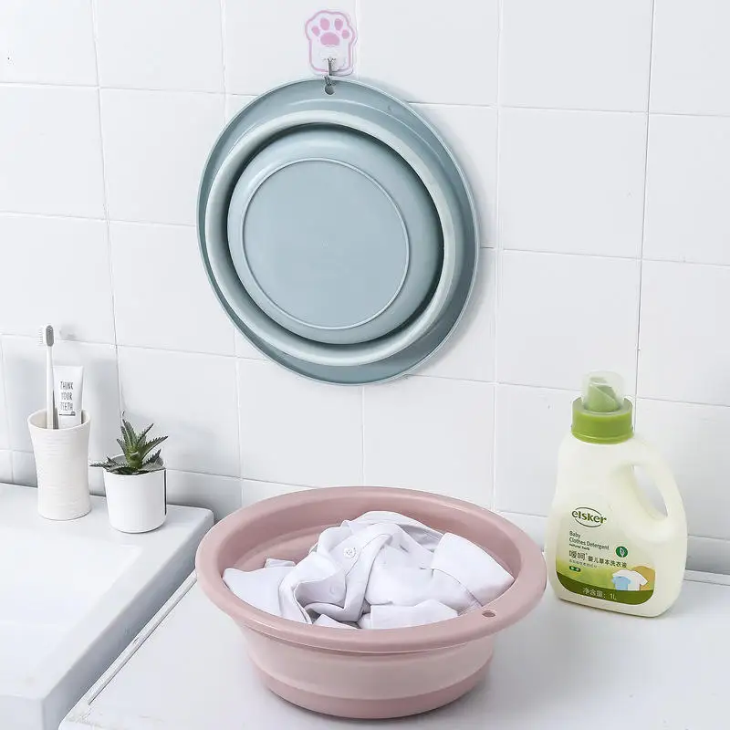 Lavabo Pliabl Portable Collapsible Foldable Folding Hair Foot Feet Plastic Washing Up Bowl Soak Soaking Dish Bath Tub Wash Basin