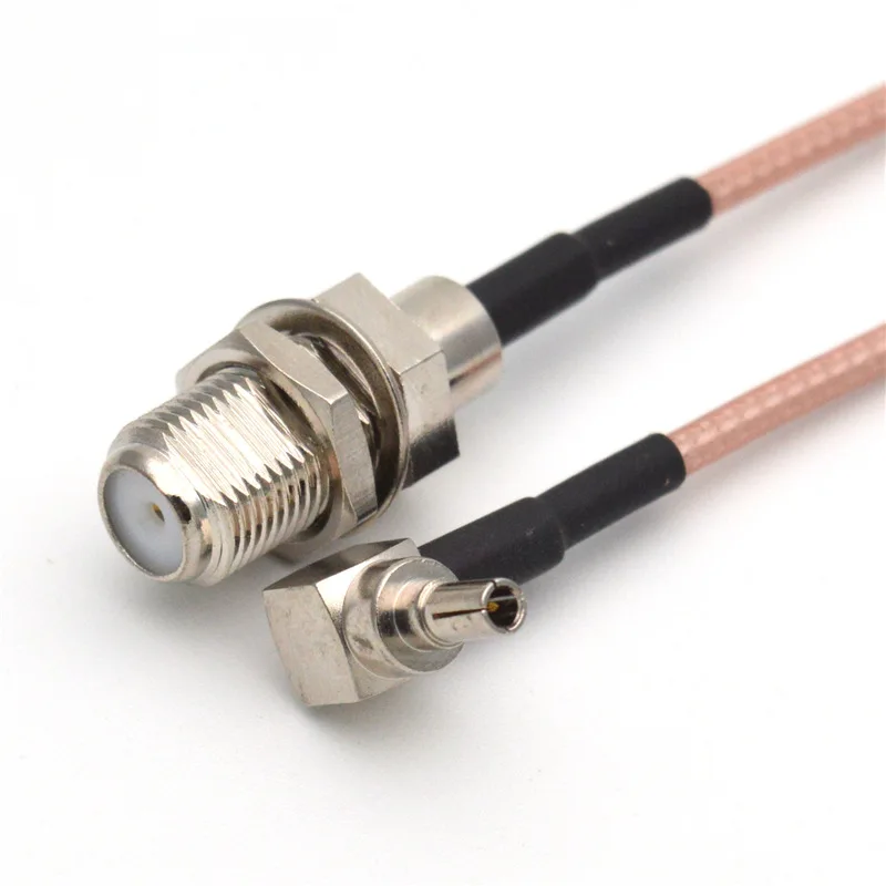 RF Connector F to CRC9 Cable F Female to CRC9 Right angle RG316 RG174 Pigtail rf coaxial cable