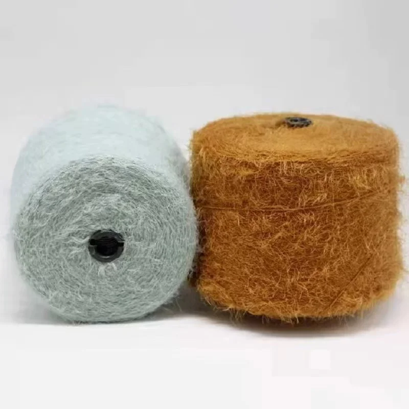 Factory direct sale 100% nylon mink feather eyelash yarn Mink-like yarn for crocheting