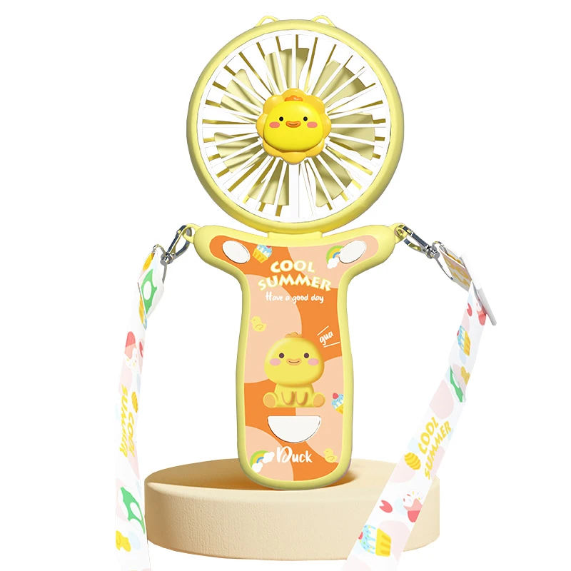 Outdoor portable small electric handheld fan 3-speed wind speed adjustment powerful small handheld fan