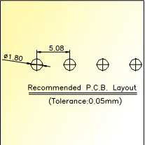5.08mm Board Spacer Single Row Straight Type Pin Header