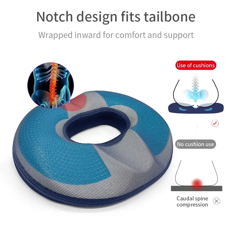 Donut Tailbone Cushion Hemorrhoidal cushion for prostate pain, pregnancy pain and decubitus ulcer relief