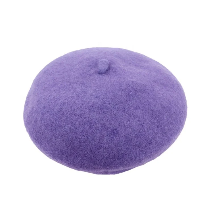 Hot Selling Autumn and winter Plain 100% Wool Felt Beret For Men and women