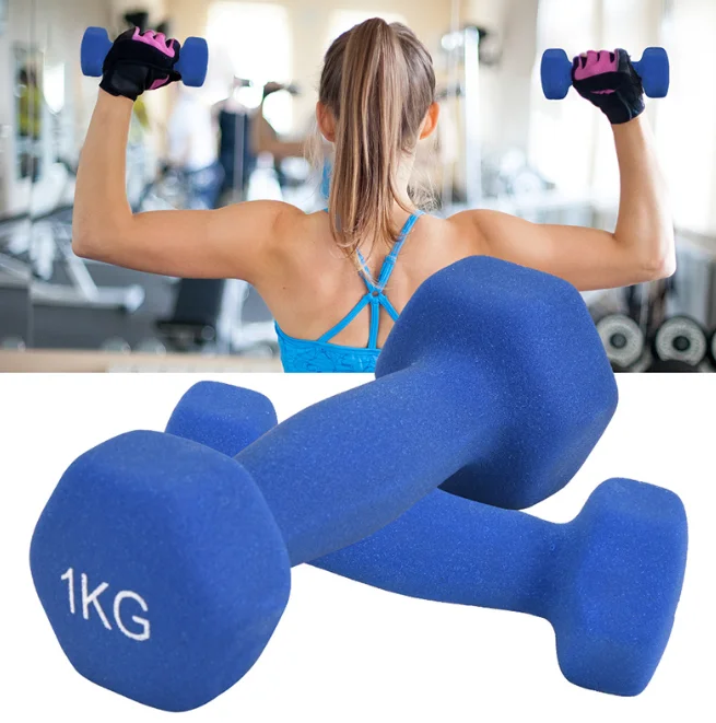 Neoprene Rubber Hex ladies dumbbell for women at  ym And Home