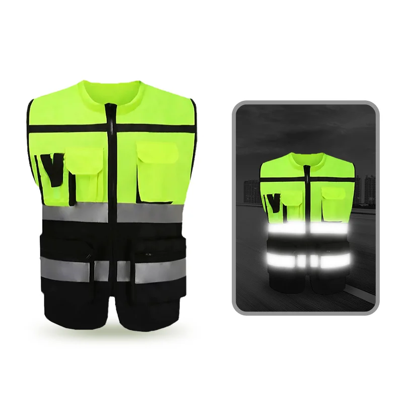 Safety  Reflect Man Vest Traffic Clothing Vest Hi Viz Jacket Class 3 Cleaning/logistics Company Express Delivery Safety Vest