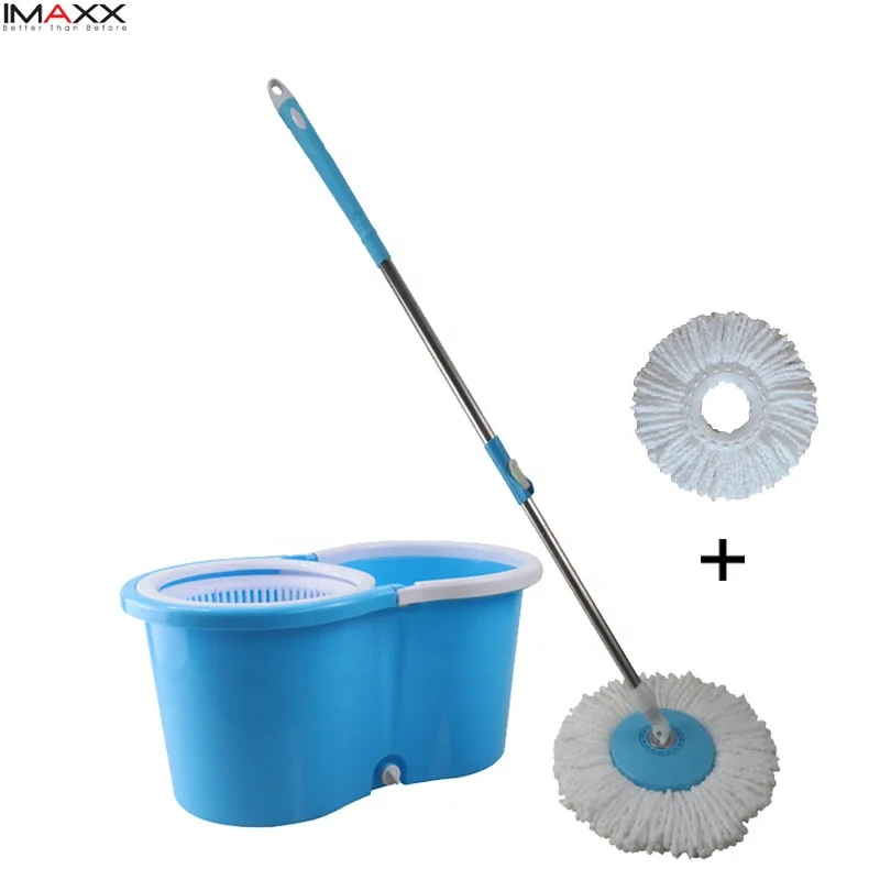 New Product Microfiber Flat Mop 360 Spin Magic Lazy Mop Bucket with 3 Section handle