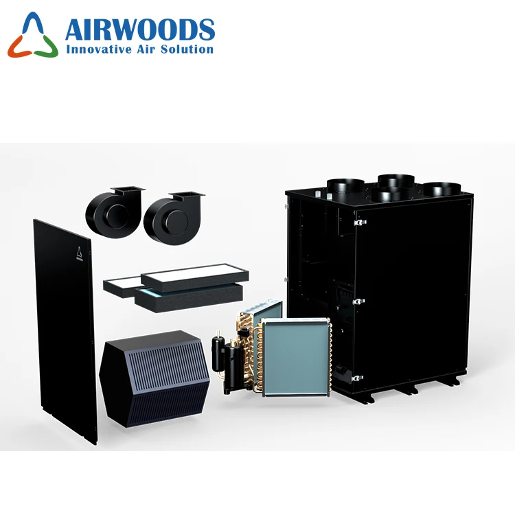 WIFI control 500 rated airflow Airwoods DC inverter with  -15℃ 50℃operation temp with constant EC fans