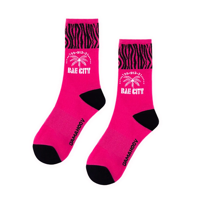 Оптовая продажа, однотонные вязаные полосатые хлопковые пушистые носки MS D058