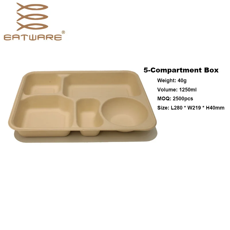 850ml Microwaveable Stocked Feature Biodegradable Take Out Food Containers