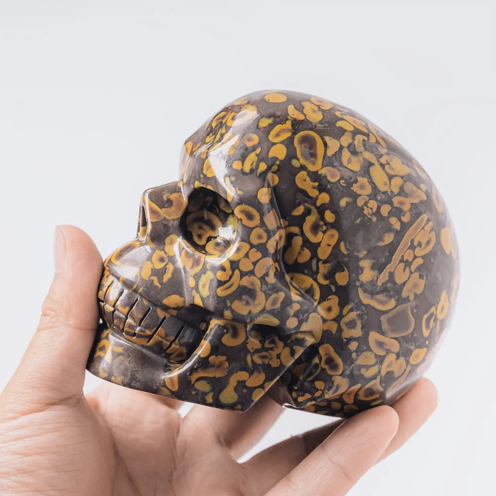 Factory Custom Products Carving Crafts Ajooba Jasper Natural Crystal Skulls Folk Crafts