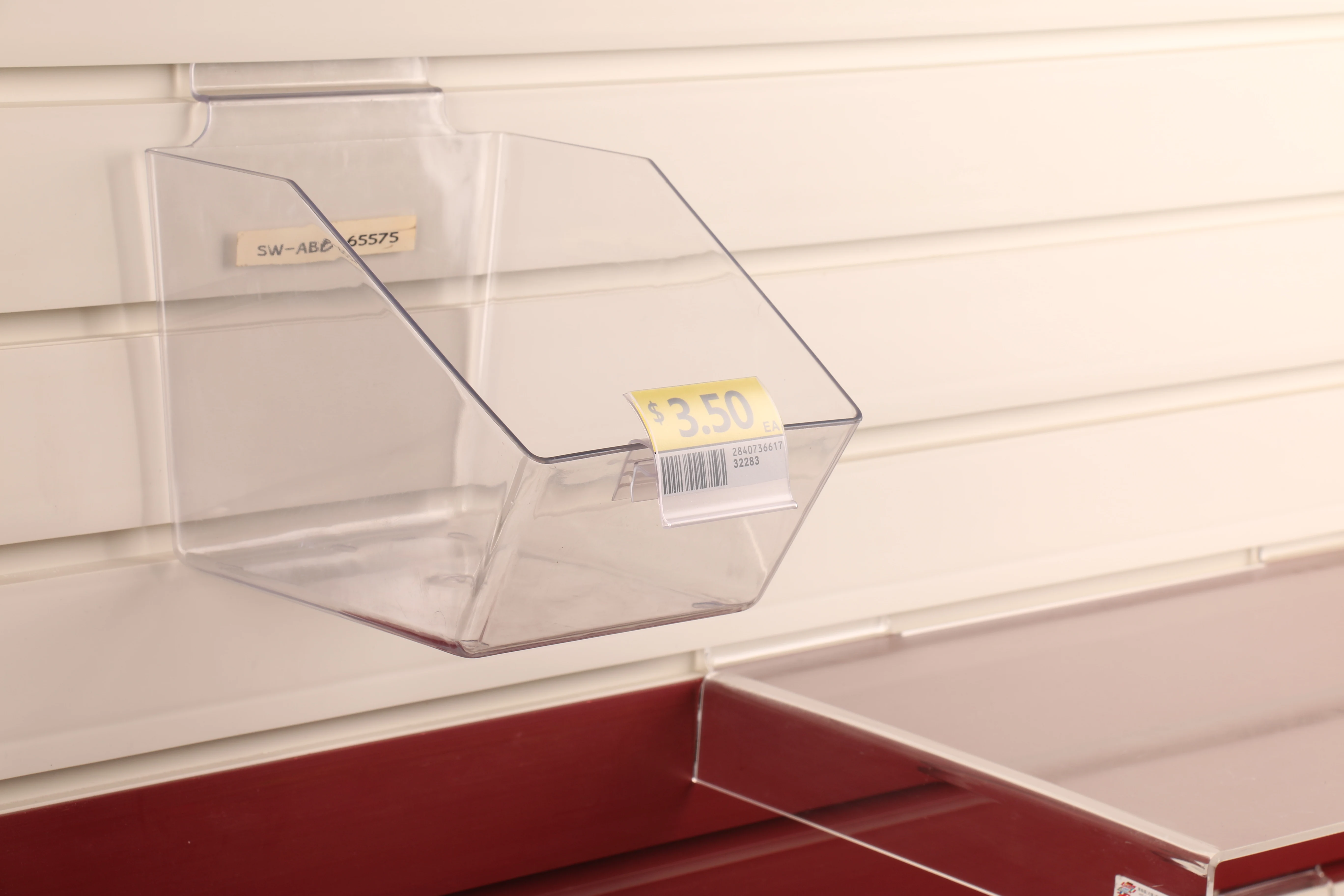 HZL Factory Flexible Custom Clear Plastic Display PVC Acrylic Grip Clip Label Holder Supermarket Sign Grip For Visual Bin