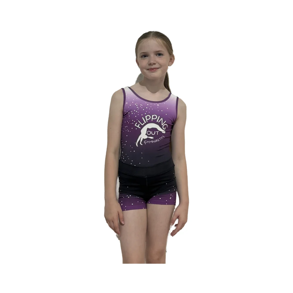 OEM Girls Gymnastic Wear Low Waist Shorts for Training Children for Athletic Clubs