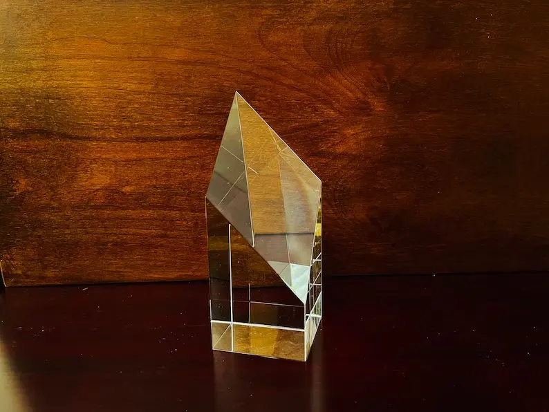 Factory Supplying Trophy Crystal Blank Glass Award For Engraving Custom