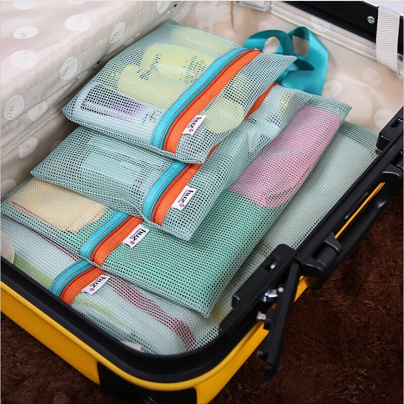 DICHOS makeup bag Direct Sales Multifunctional Travel Storage 4 Sets Polyester Clothing Classification  Finish Network Package