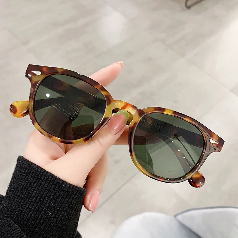 2022 Classic retro round plastic frame custom women sunglasses UV400 protection sun glasses men 5095
