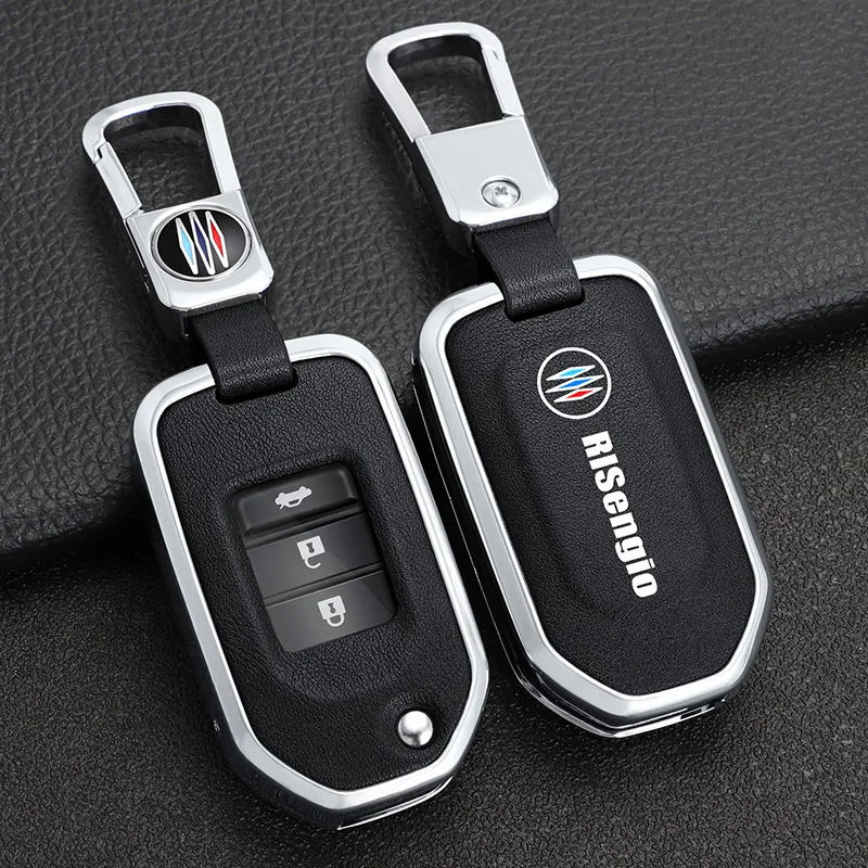 Remote Key Cover Zinc Alloy+Leather Car Key Case Suitable for Honda Avancier Vezel Accord Civic Jade Fit Crider Odyssey Elysion