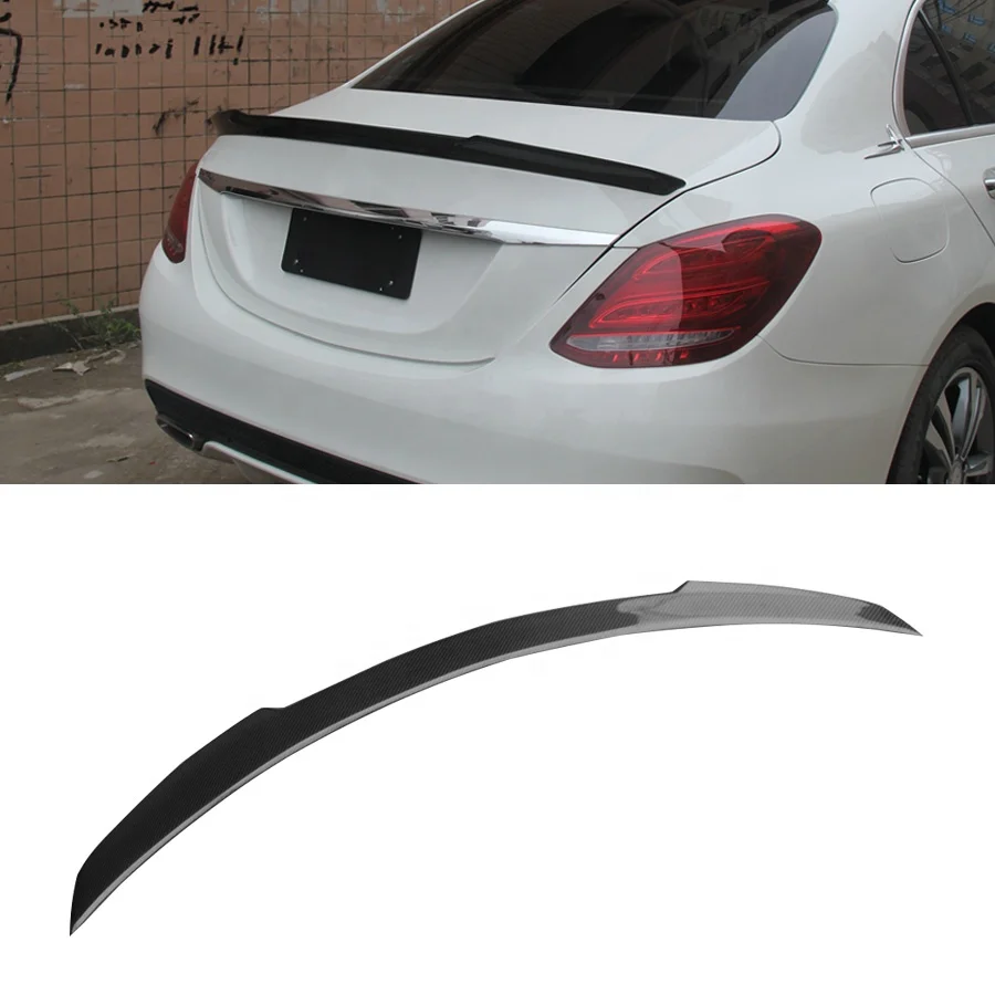 Real Carbon Fiber Rear Spoiler Wing For Mercedes-Benz C CLASS W205 4 Doors FD style 2015-2018
