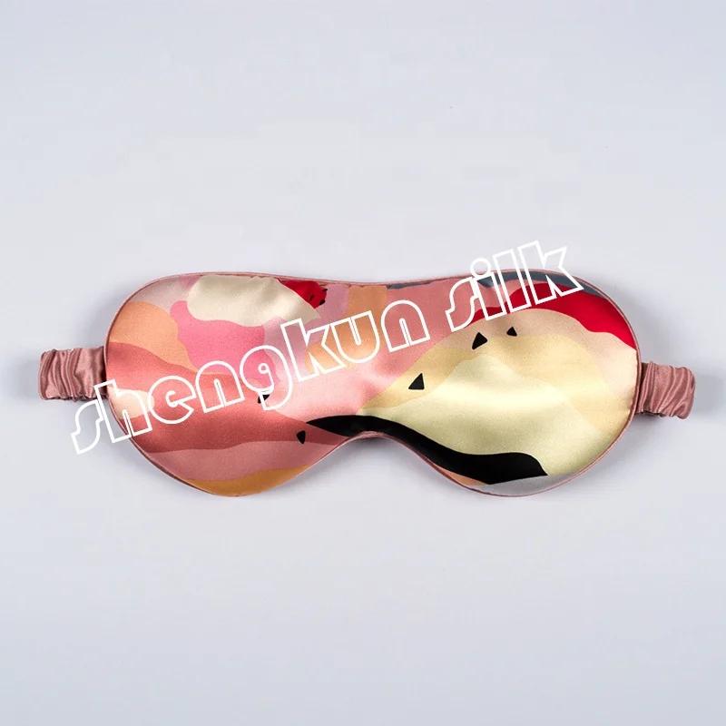  19mm Grade 6A Silk filled with 8G 16g Cstomer size logo and design silk eye mask sleep