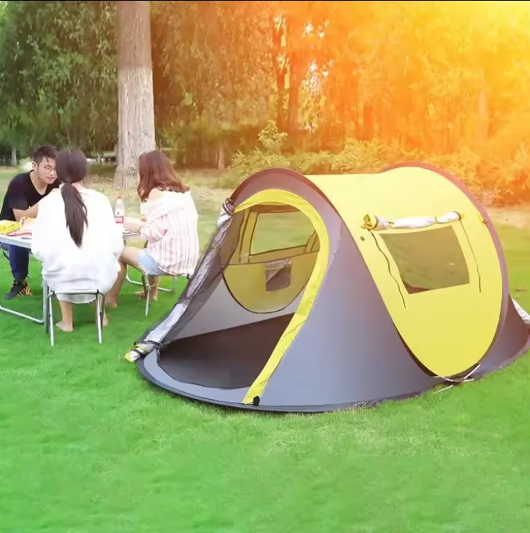 2023 New Design In Stock Hiking Tent Sports Rainproof Automatic Tent Outdoor Camping Tent