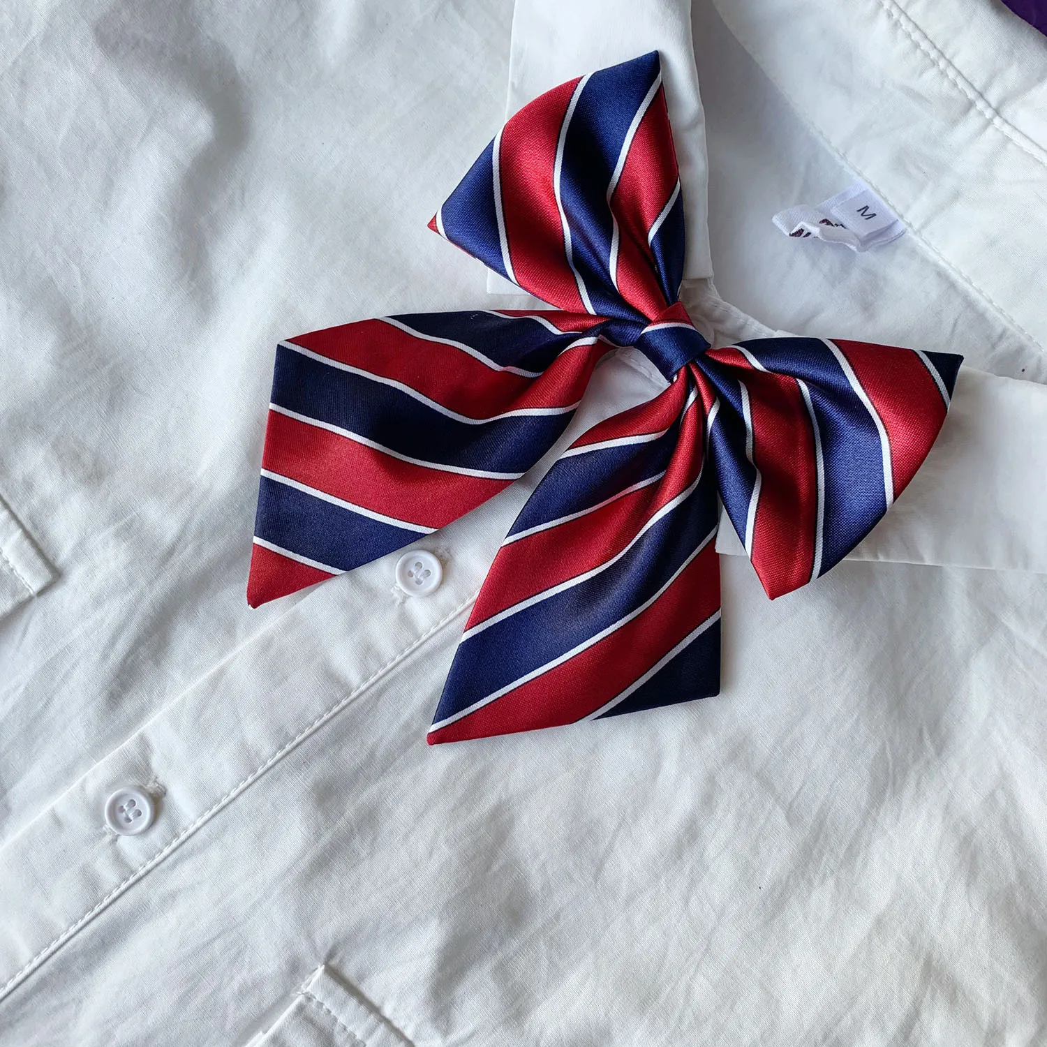 Korean commercial bank flight attendant uniform student dress shirt ladies uniform bow