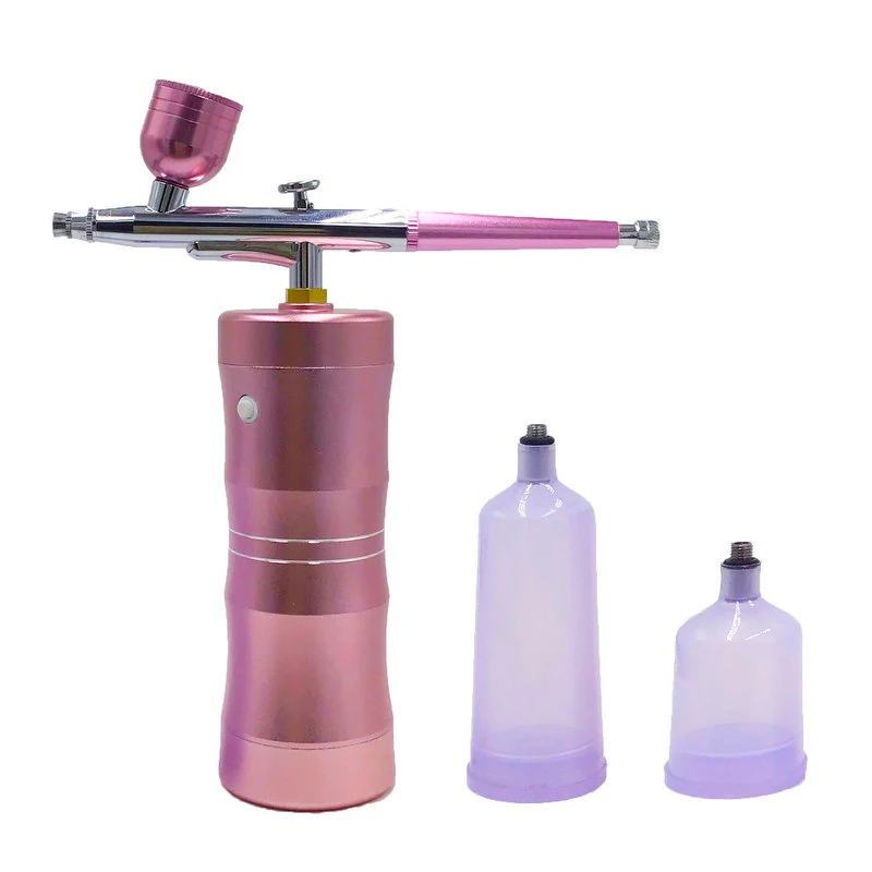 Mini battery portable cordless aerografo airbrush compressor battery mini set kit for makeup