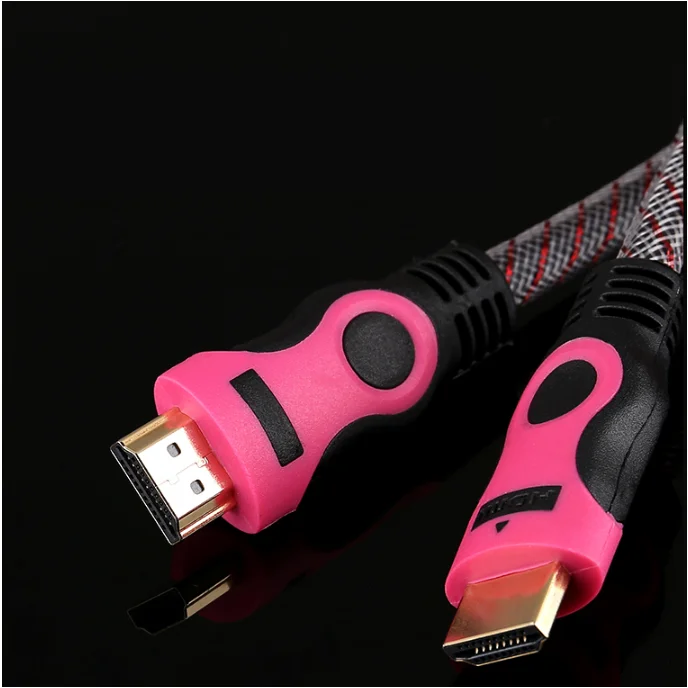 BAJEAL HDMI Шнур 1.5м-20м 24к Позолоченный Штекер Мужчина-Мужчина плетеный 1.4 Версия 1080p 3D кабель для HDTV XBOX PS4