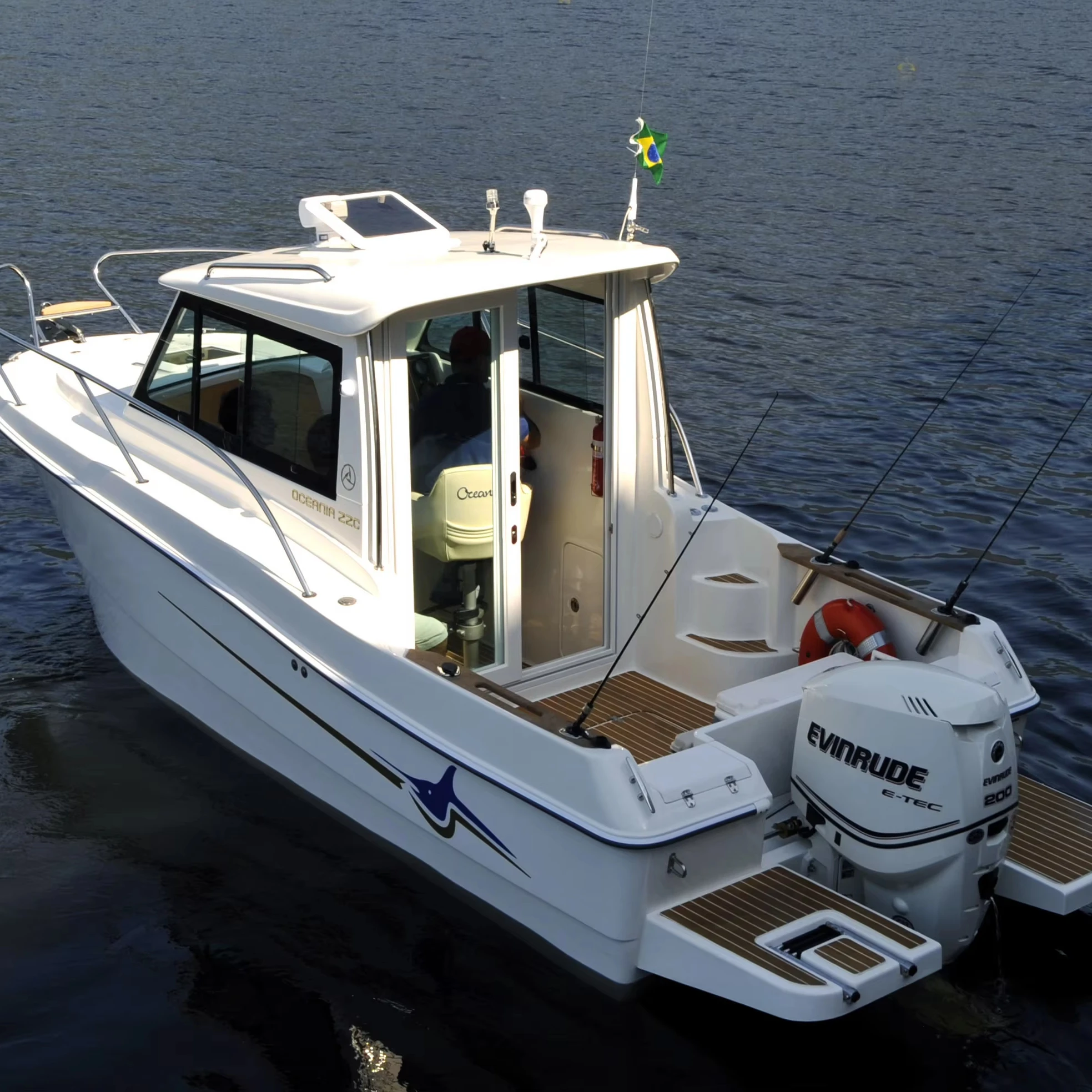 2024 hot sale 22ft fiberglass cabinr sport yacht speed boat Oceania 22C fishing boat for sale