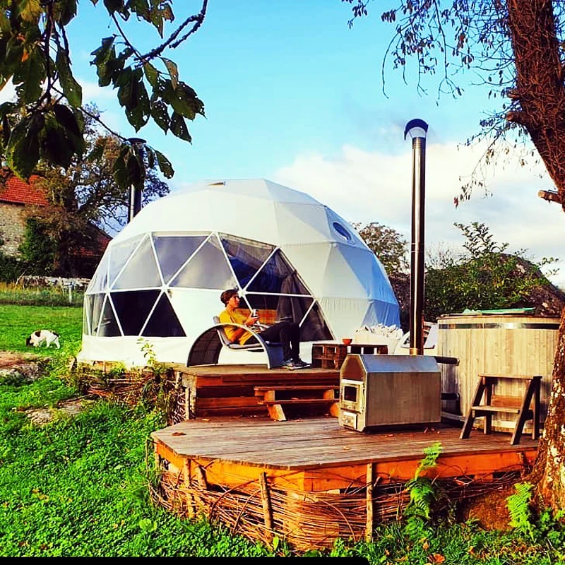 10m Outdoor Family House Luxury Resort Hotel Geodesic Dome Glamping Igloo Tents For Sale