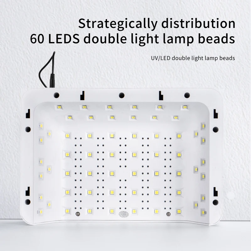 High Quality Professional Double Hand Pillow Nail Equipment Double Light Source 60pcs UV Light Led Lamp Hot Sell