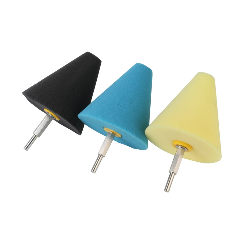 Ifoamtech high quality imported sponge car wheel Hub Drill Buffing Sponge Pads Auto Cone Metal Polish Buffing Polishing Ball