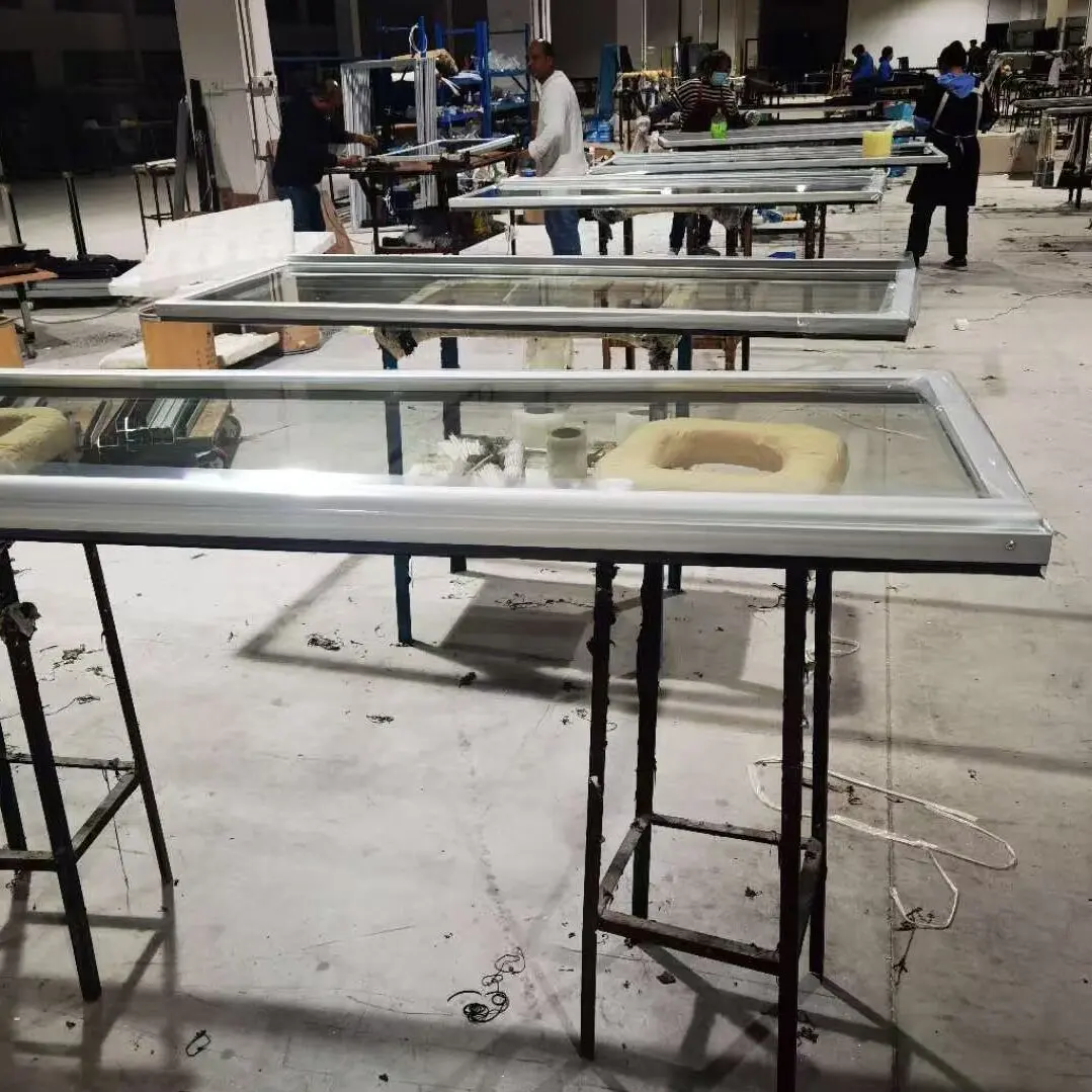 Longhey Wholesale Spare Part For Fridge Application Walk In Display Cold Storage Room Glass Door And Frame is Beautiful